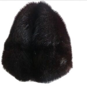 Vintage Quiet Luxury Old Money Black Fur Hat